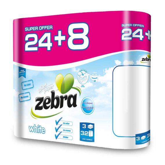 χαρτί υγείας zebra 32 ρολά
