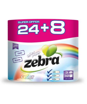 χαρτί υγείας zebra 32 ρολά χρώμα