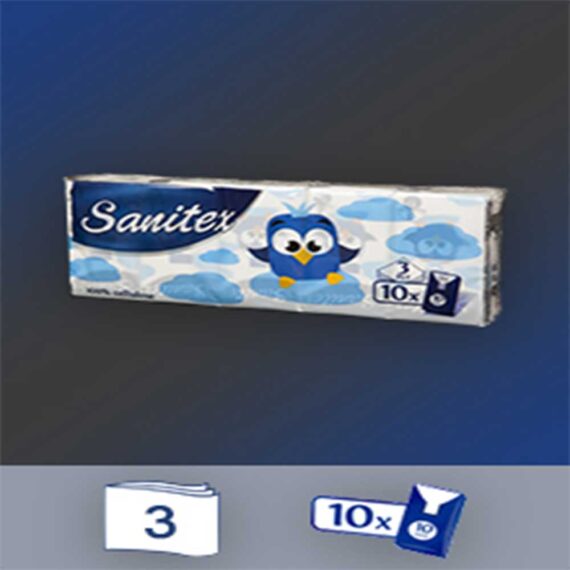 sanitex blue bird, Χαρτομάντηλα, 10 τεμάχια