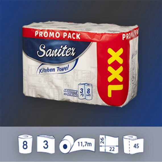sanitex maxi, Χαρτί κουζίνας, 8 Ρολά
