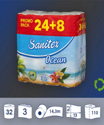 sanitex ocean, Χαρτί υγείας, 32 Ρολά