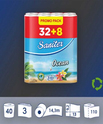 sanitex ocean, Χαρτί υγείας, 40 Ρολά