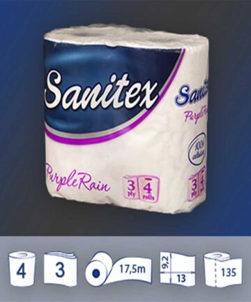 sanitex purple rain, Χαρτί υγείας, 4 Ρολά